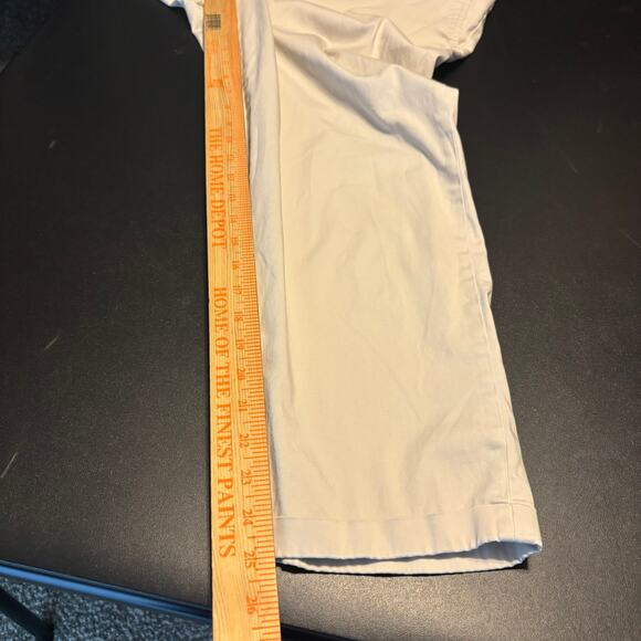 Talbots Signature Chino Womens 12 Tan Khaki Cotton Cuff Ankle - Picture 5 of 7